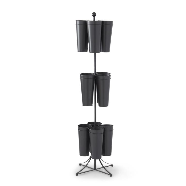 Black Metal Round Floral Stem Display