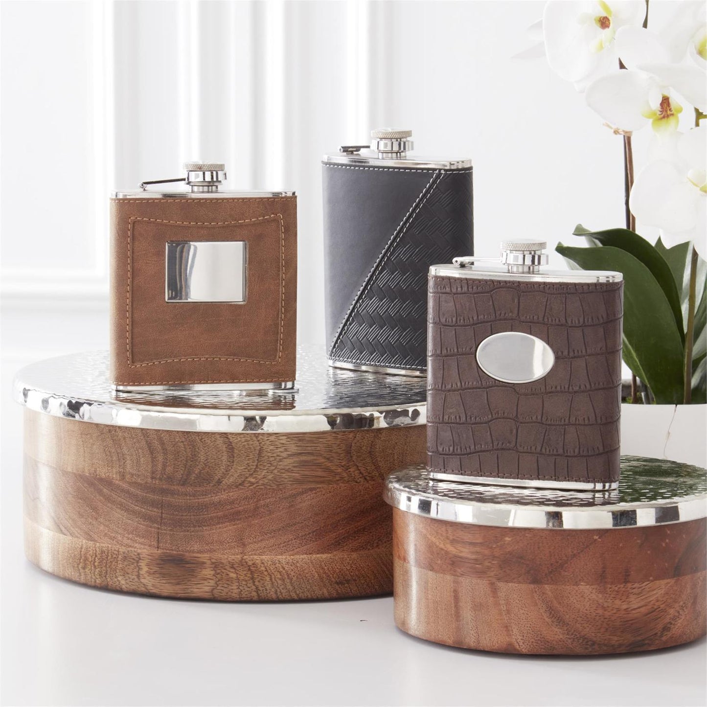 Assorted Leather Flasks
