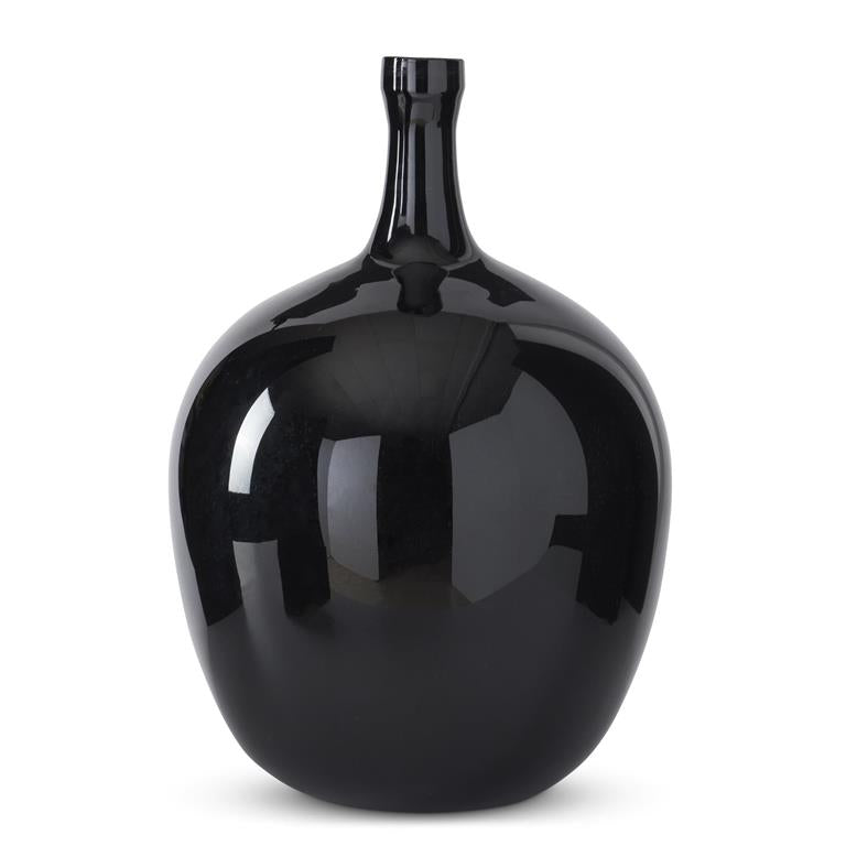24.5 Inch Black Long neck Vase