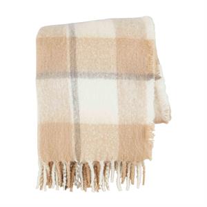 Taupe & White Blanket