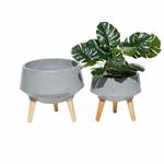 Grey MGO Contemporary Planter