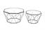 Set of 2 Black Metal Contemporary Accent Table, 15", 17"