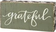 Block Sign Grateful