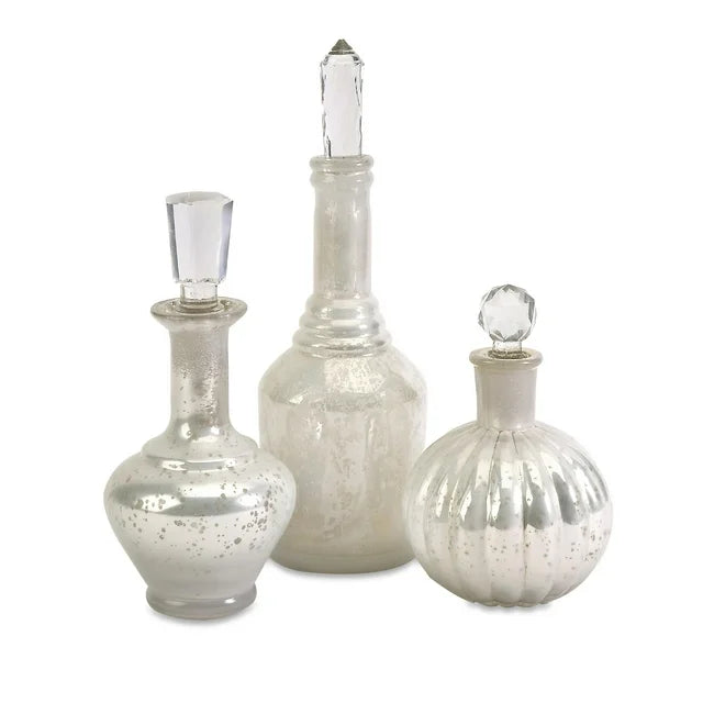 Curran Glass Bottles- Stoppers Set of 3