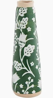 GREEN FLOWER SLIM STEM VASE