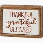 Thankful, Grateful, Blessed Mini Box Sign