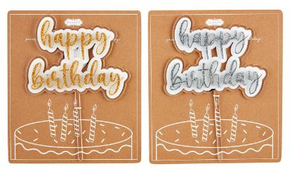 Gold Birthday Cake Topper