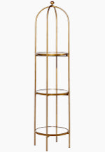 Gold Glam Standing Mirror Shelves