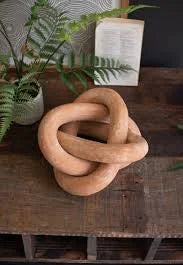LARGE CLAY LINKING LOOPS SCULPTURE