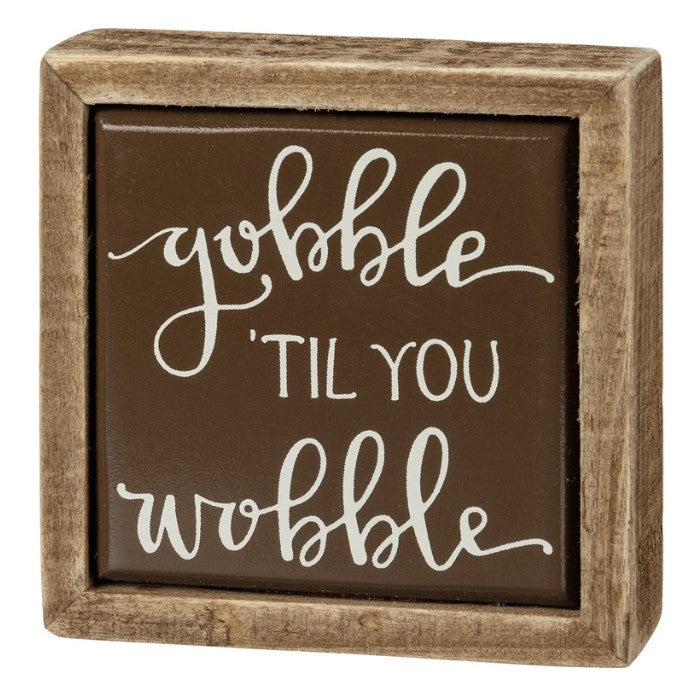 Gobble Mini box sign
