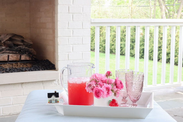 NF Rectangular Melamine Tray with Pinstripes