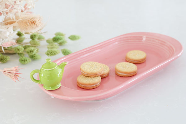 NF Fiesta bread tray and tea pot mini