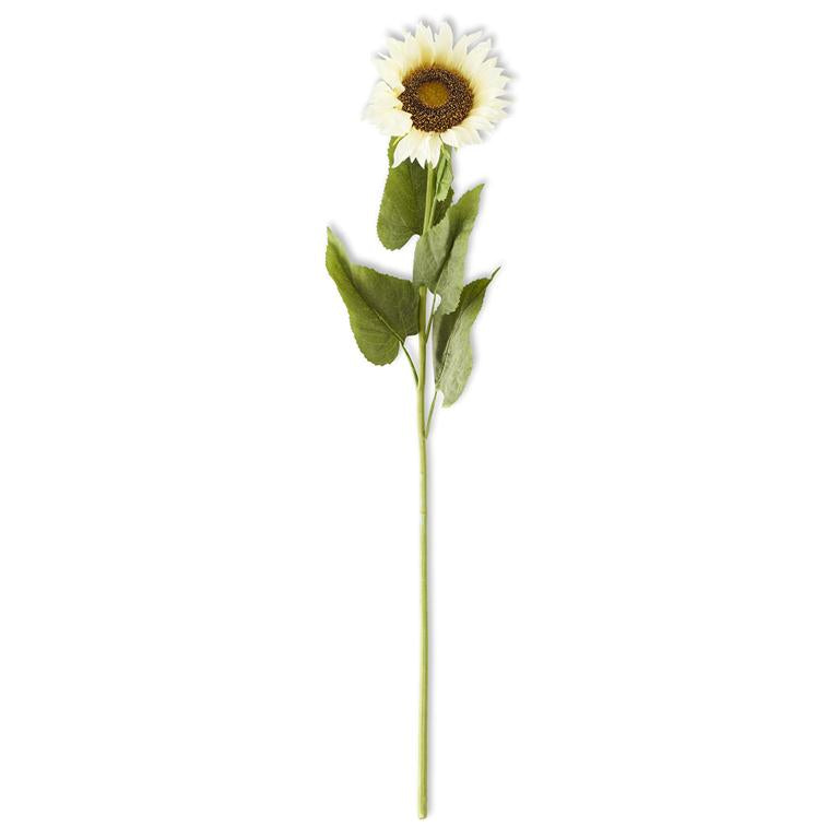 42 Inch Single Large Cream Sunflower Stem