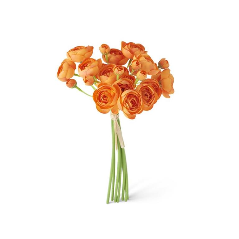 11 Inch Orange Mini Ranunculus Bundle