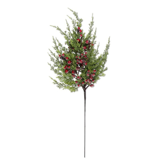 Cypress Pine w/Dark Red Iced Berry