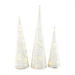 White Glitter Light-Up Tree Set