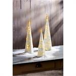 White Glitter Light-Up Tree Set