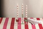 Chritsmas Glass Taper Holder