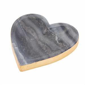 Gold Edge Heart Trinket Tray