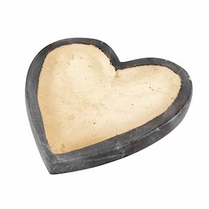 Gray Heart Trinket Tray