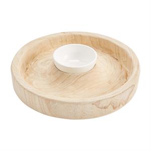 Paulownia Chip & Dip Set