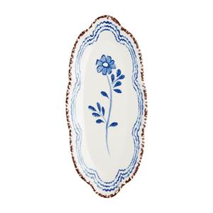 Single Blue Floral Everything Plate