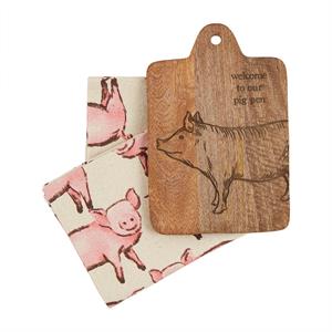 Pig Board & Towel Set