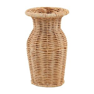 Skinny Resin Basket Weave Vase