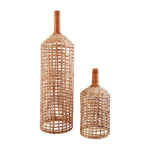 Set of 2 Woven Vases