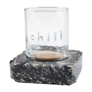 Black Dof Glass & Chilling Stone Set