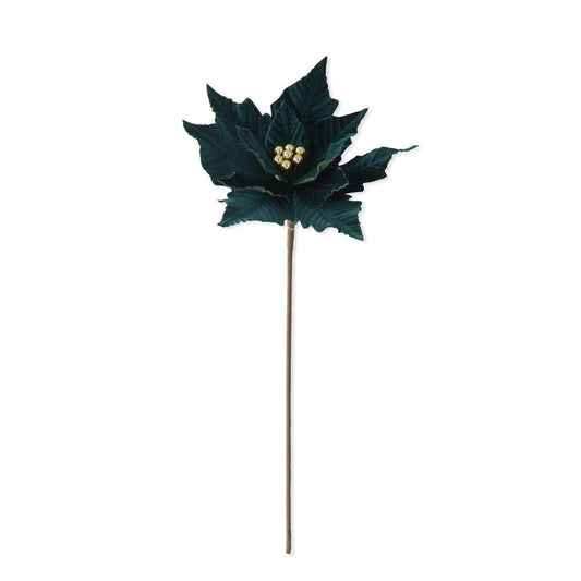 20 Inch Teal Green Poinsettia Stem