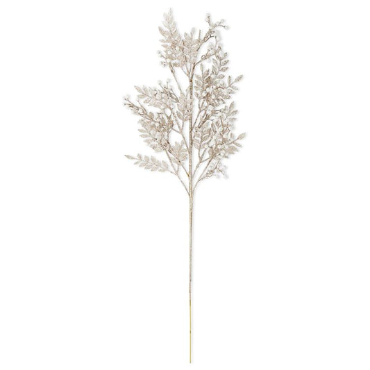 32 Inch Gold Leaf & Pearl Stem