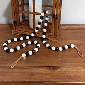 Black/White Bead Garland