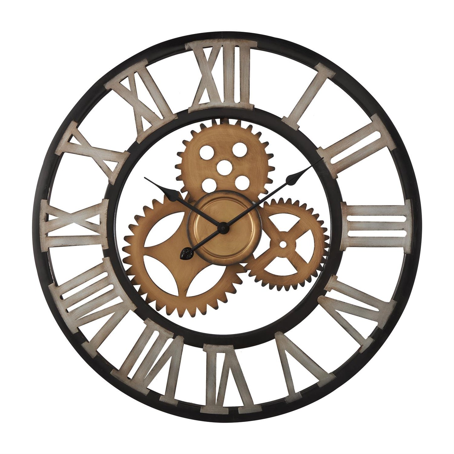 Brown Metal Gear Wall Clock