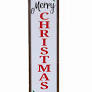 Merry Christmas With Wreath Sign  24x6