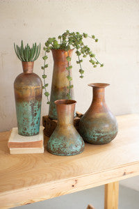 Two-Toned Copper Vases