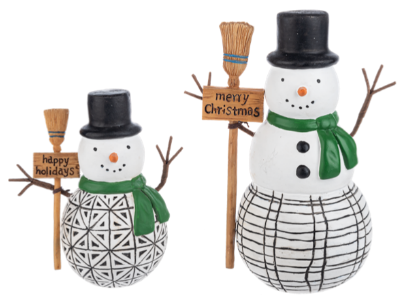 Snowman Figurine Set (2 pc. set)