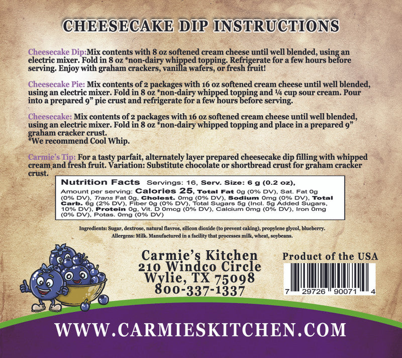 Wild Blueberry Cheesecake Dip