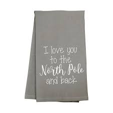 I love you to the North Pole and Back Tea Towel