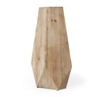 Allen I Large Natural Wooden Base Oval Vase