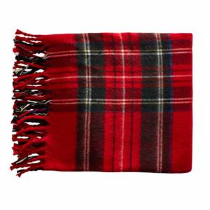 Tartan Fringe Throw Blanket