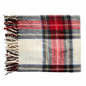 Tartan Fringe Throw Blanket