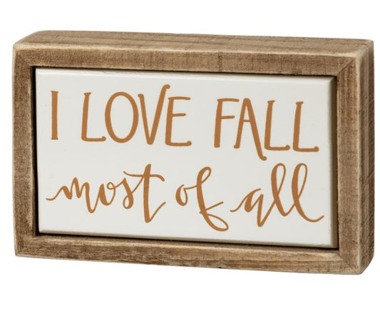 I Love Fall mini Box Sign